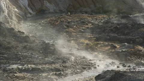 Noboribetsu Hell Valley: A View from Above, Noboribetsu Onsen, Noboribetsu City Stock Footage 333189707
