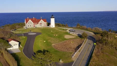 Nobska light drone fly off 库存影片 276133328