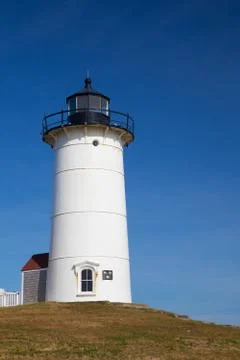 Nobska Point Light is a lighthouse located on the Cape Cod, USA 库存照片
