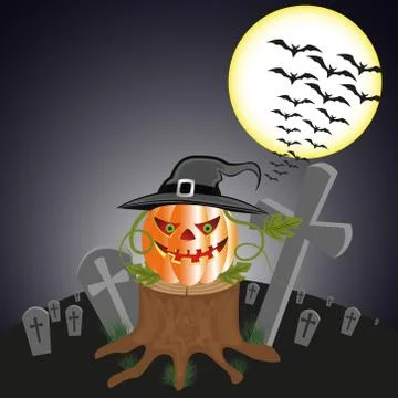 Nochch Halloween pumpkin. Stock Illustration