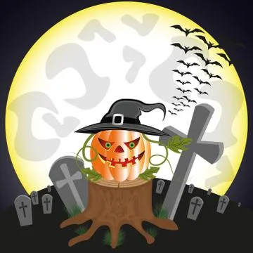 Nochch Halloween pumpkin. Stock Illustration