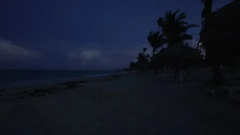 Noche Punta Cana Stock Footage 252157077