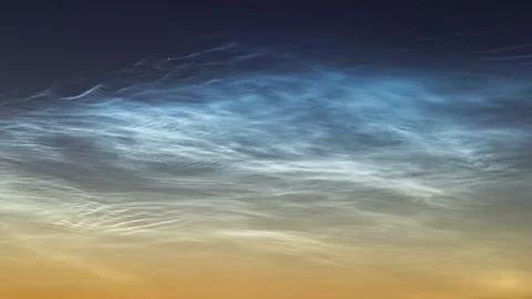 Noctilucent clouds Stock Footage 244029407