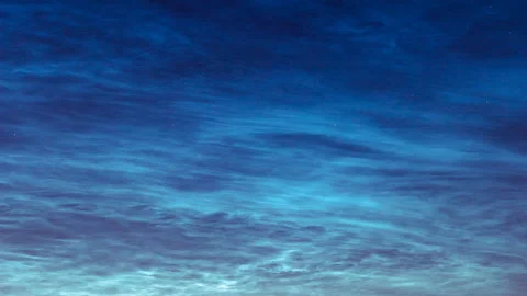 Noctilucent clouds scenic time lapse. Stock Footage 159440481