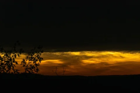 Noctilucent clouds at sunset. Stock Footage 128161920