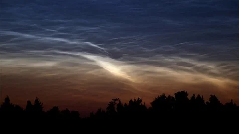 Noctilucent clouds time lapse Stock Footage 99903287