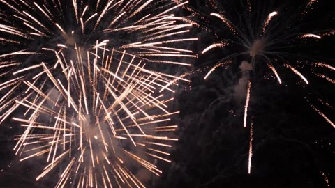 Nocturnal Pyrotechnic Spectacle Vídeo Stock 339273220