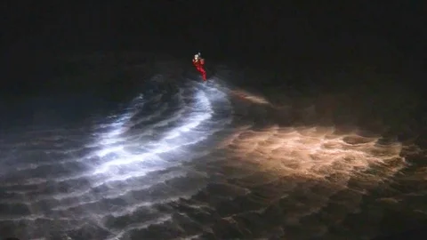 Nocturne rescue training. Stock Footage 106510155