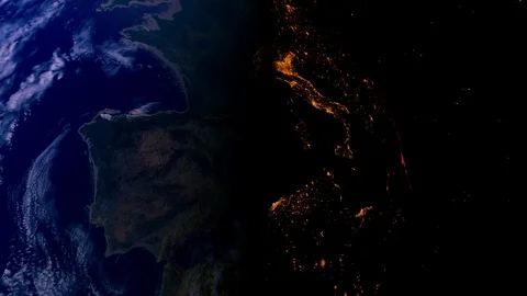 Nocturne side of Earth. Stock Footage 123091187