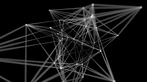 Node and connector network loop. Video stock 246011489