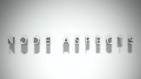 Node aspects 3D title animation white text on a white background Stock Footage 298897208