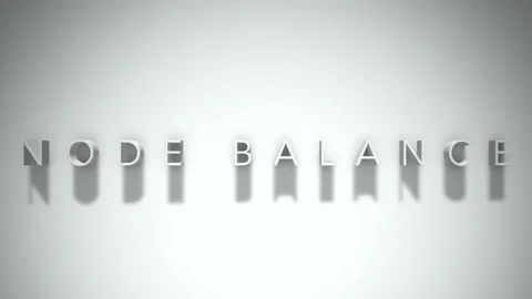 Node balance 3D title animation with shadows on a white background Video stock 298004625