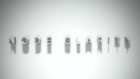 Node clarity 3D title animation white text on a white background Stock Footage 298897199