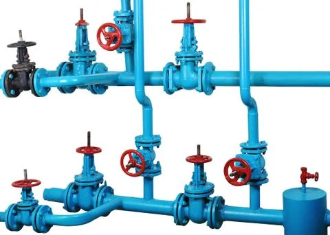 Node communications technology water heating system Stock Photos