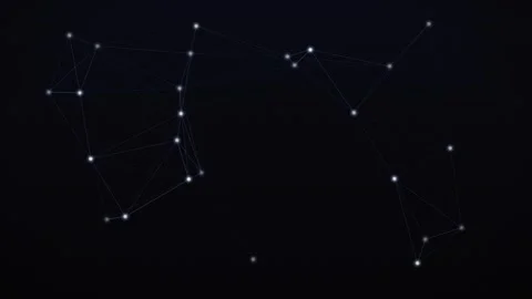 Node constellation animation, star-like dots forming and reforming connections 動画素材 346955395