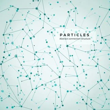 Node, dots and lines. Abstract particles geometric graphic background. Struct イラスト素材