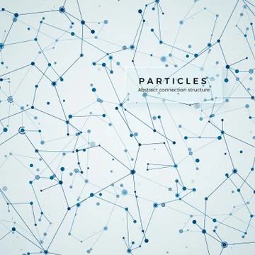 Node, dots and lines. Abstract intricacy geometric graphic background. Struct Stock Illustration