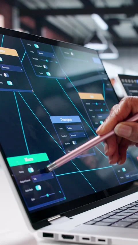 Node Editor Software System For Task Automation Stock Footage 328403128