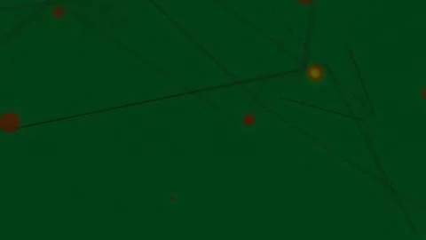 Node glow sparking net pulsing forming red web streak showing links settling on Stock-Footage 329572638
