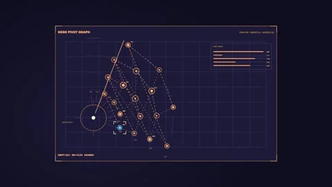 Node Graph Data HUD Seamless Loop Stock-Footage 342117735