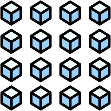 Node icon, Blockchain related vector illustration Illustrazione stock