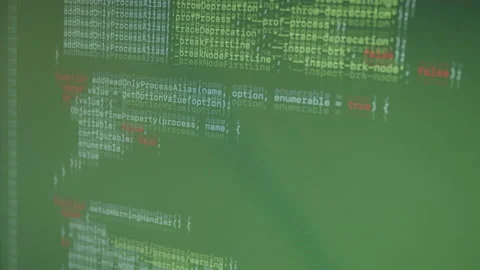 Node JS Scroll and Typing Machine Learning App Code Stock Footage 167337686