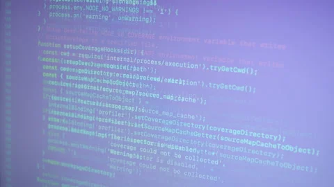 Node JS Scroll and Typing Machine Learning App Code Stock Footage 167338123