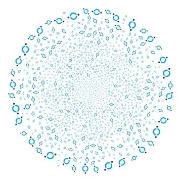 Node Link Fireworks Sphere Stock Illustration