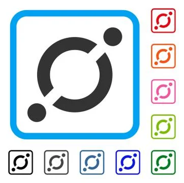 Node Link Framed Icon 스톡 일러스트