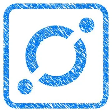 Node Link Framed Stamp Stock Illustration