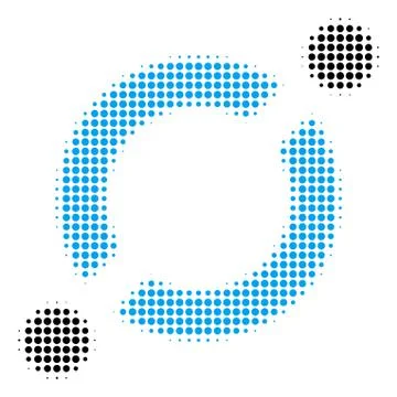 Node Link Halftone Icon Stock Illustration