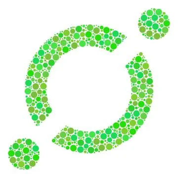 Node Link Mosaic of Circles Illustrazione stock