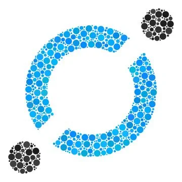 Node Link Mosaic of Filled Circles 스톡 일러스트