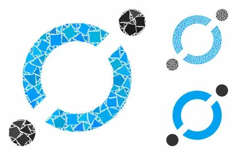 Node link Mosaic Icon of Tuberous Pieces Illustrazione stock