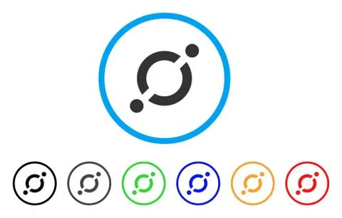 Node Link Rounded Icon Illustrazione stock