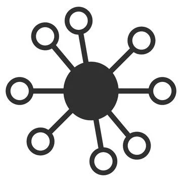 Node Links Flat Icon Symbol Illustrazione stock