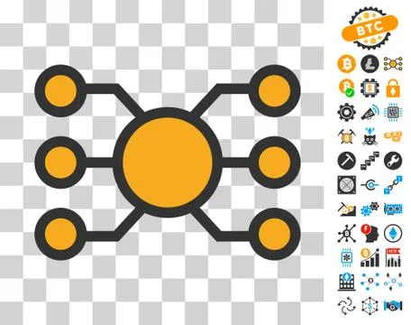 Node Links Icon with Bonus イラスト素材