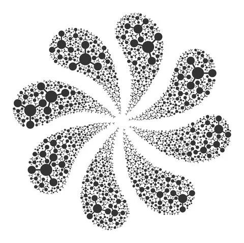 Node Links Icon Twirl Motion Illustrazione stock