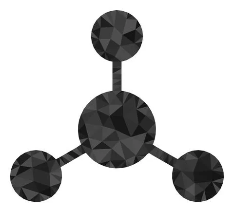 Node Links Polygonal Icon Illustrazione stock