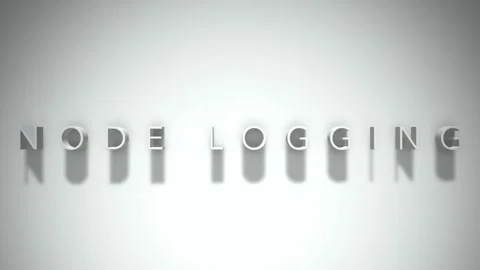Node logging 3D title animation white text on a white background 스톡 동영상 299373263