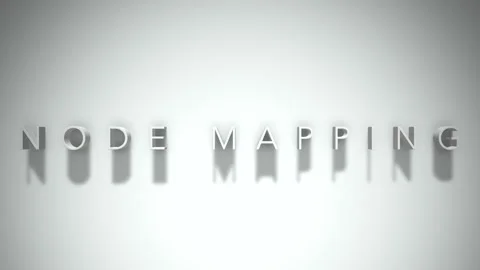 Node mapping 3D title animation white text on a white background Stock Footage 298898799