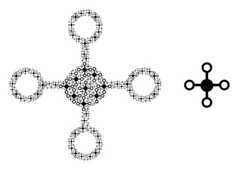 Node Mosaic of Self Items Stock Illustration