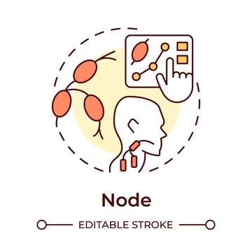 Node multi color concept icon 스톡 일러스트