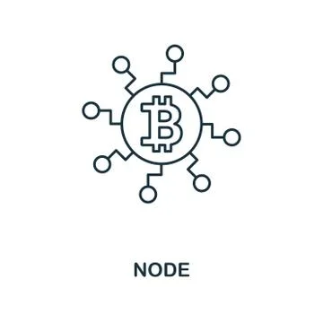 Node outline icon. Monochrome style design from crypto currency icon collection イラスト素材