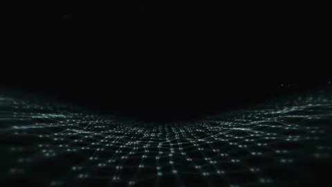 Node Plexus Lines Cyber Security Computer Screen, Glitch Effect Stock Footage 283095142