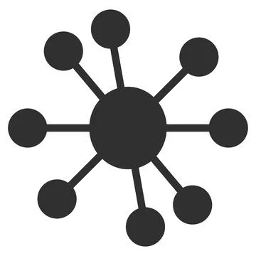 Node Relations Flat Icon Illustration Stock Illustration