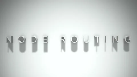 Node routing 3D title animation white text on a white background 스톡 동영상 299373280