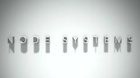 Node systems 3D title animation white text on a white background 스톡 동영상 299373257