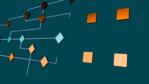 Node tree, concept, decission, connection. Video stock 287189875