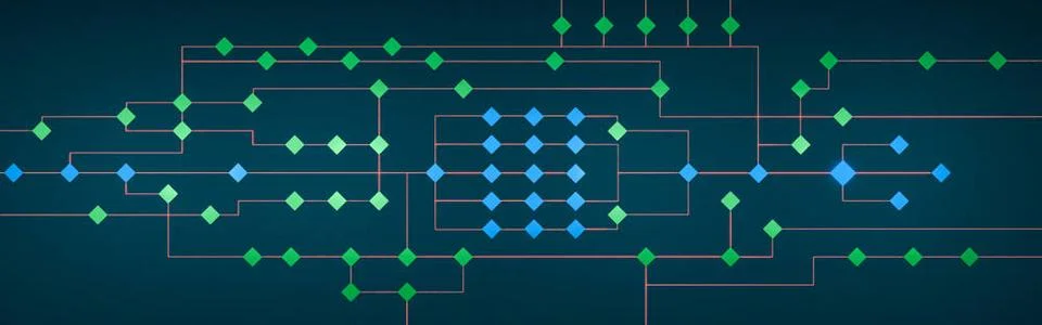  Node tree, concept, decission, connection. Node tree, concept, industrial... Stock-Fotos